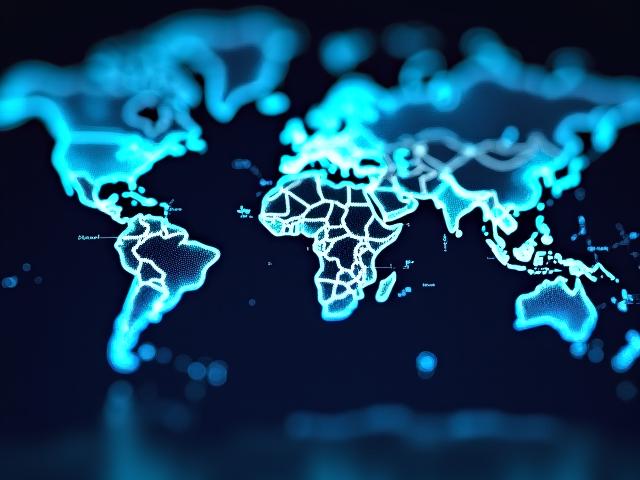 Conceptual map of global shipping routes
